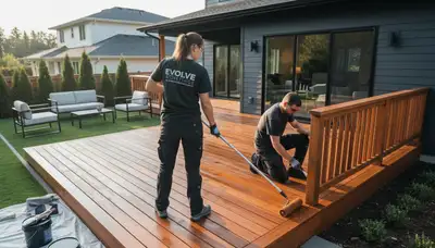 Professional deck staining and refinishing in Fort Wayne, IN by expert local house painters