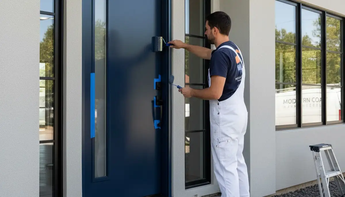 Professional front door painting service in Fort Wayne IN with durable weather-resistant finish