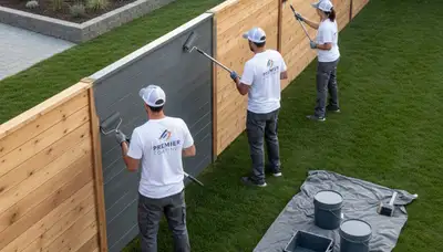 Professional fence painting in Fort Wayne IN with durable weather-resistant wood coatings