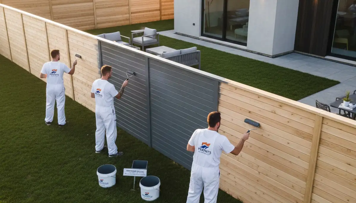 Professional fence painting in Fort Wayne IN with durable weather-resistant wood and vinyl coatings