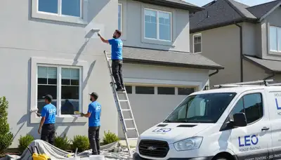 Professional house painters working on residential exterior in Fort Wayne, IN