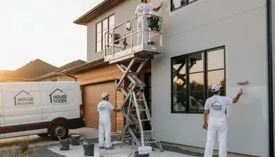 Professional house painters in Fort Wayne IN applying exterior home paint for lasting curb appeal