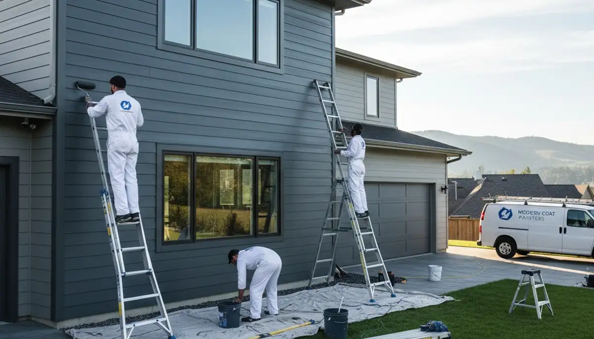 Professional siding painting on Fort Wayne IN home by expert local house painters