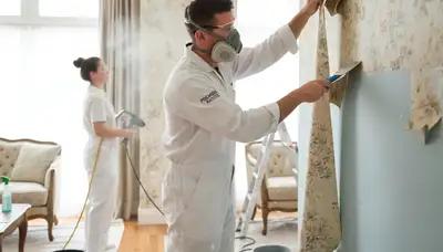 Professional wallpaper removal service in Fort Wayne, IN home by expert painters